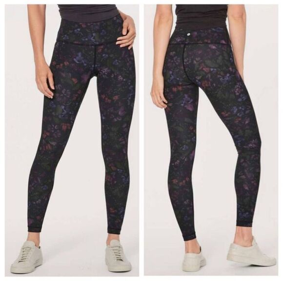 Lululemon Wunder Under Mid-Rise Tight Sz 4 Full-On Luxtreme Frozen Flourish - Picture 2 of 10